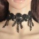 9 * Gótikus retro csipke virág tetoválás choker gallér nyaklánc divat punk fekete fehér