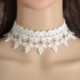 9 * Gótikus retro csipke virág tetoválás choker gallér nyaklánc divat punk fekete fehér