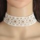 9 * Gótikus retro csipke virág tetoválás choker gallér nyaklánc divat punk fekete fehér