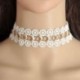 9 * Gótikus retro csipke virág tetoválás choker gallér nyaklánc divat punk fekete fehér