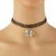 Elefánt ELADÓ! Tattoo Choker Stretch nyaklánc fekete Retro Henna rugalmas 80-as évek 90-es évek ékszer