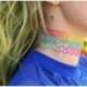 Elefánt ELADÓ! Tattoo Choker Stretch nyaklánc fekete Retro Henna rugalmas 80-as évek 90-es évek ékszer