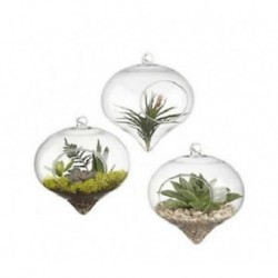 Hagyma alakú Üveg lógó labda váza virág ültetvény pot terrárium konténer otthoni kert dekoráció