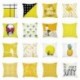 * 2 Sárga lakberendezés Art kanapé kanapé dobja PILLOW COVER Párnahuzat 18x18 &quot