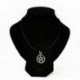 Pentagon csillag Retro Choker Charm nyaklánc medál tibeti ezüst Boho fekete bőrkábel 2015