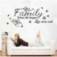 Család, ahol az élet kezdődik falmatrica Idézet szavak Decal Vinyl Mural Home Decor