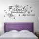 Család, ahol az élet kezdődik falmatrica Idézet szavak Decal Vinyl Mural Home Decor