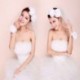 Rózsavörös Menyasszonyi virág tollas gyöngy hajcsavarok Fascinator Hairband bross Pin Esküvői JP