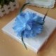Égszínkék Menyasszonyi virág tollas gyöngy hajcsavarok Fascinator Hairband bross Pin Esküvői JP