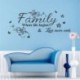Család, ahol az élet kezdődik falmatrica Idézet szavak Mural Vinyl DIY Art Home Decor