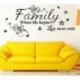 Család, ahol az élet kezdődik falmatrica Idézet szavak Mural Vinyl DIY Art Home Decor