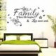 Család, ahol az élet kezdődik falmatrica Idézet szavak Mural Vinyl DIY Art Home Decor