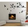Bird Tree Leaf Room Vinyl Decal Art fal PVC matrica Home Decor DIY Kivehető P8