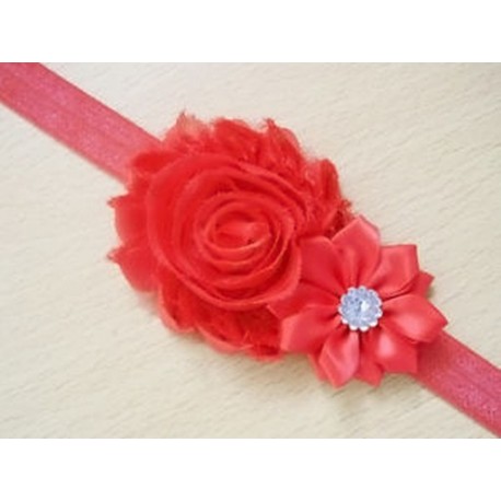 Piros 1PCS gyerek lány csecsemő csecsemő kisgyermek virág haj íj zenekar tartozékok fejpánt J6P8