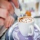 Zöld Elektromos Latte Art toll a kávé torta dekoráció kávéfaragás Pen Cake Spice Pen
