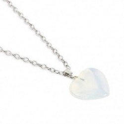 * 21 Ezüstlánc   Opál Szív Vogue Agate Druzy császár kvarc csakra kő természetes medál nyaklánc ékszer