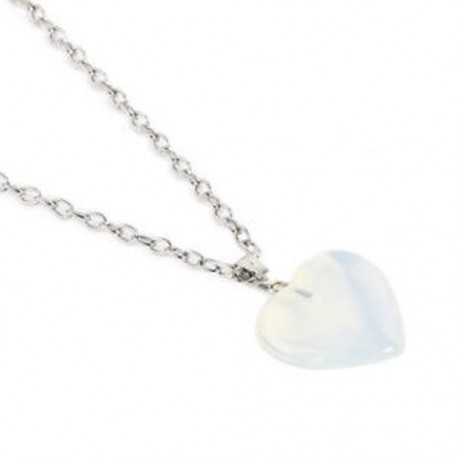 * 21 Ezüstlánc   Opál Szív Vogue Agate Druzy császár kvarc csakra kő természetes medál nyaklánc ékszer