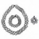 1 Készlet Retro Stretch Tattoo Choker nyaklánc karkötő gyűrű fekete elasztikus Boho
