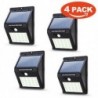4PACK 20 LED napenergia Power PIR mozgásérzékelő fali fény Kültéri kerti lámpa vízálló