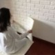 30 * 60cm fehér tégla mintás matrica fal matricák vinil falfestmény art lakberendezés DIY