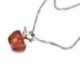 Világos zöld Női 925 ezüstözött Apple medál nyaklánc Choker lánc divat ékszerek Új