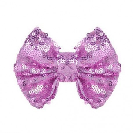 Lila Aranyos gyerekek lányok bébi csillogó szajkás fényes bowknot haj klip haj íj hajtű