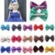 Lila Aranyos gyerekek lányok bébi csillogó szajkás fényes bowknot haj klip haj íj hajtű
