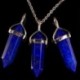 Lapis lazuli 7 * Drágakő szikla természetes kristály kvarc gyógyító pont Chakra kő medál nyaklánc