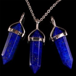 Lapis lazuli 7 * Drágakő szikla természetes kristály kvarc gyógyító pont Chakra kő medál nyaklánc
