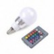E27 7W E27 RGB LED 16 többszínű varázslámpa izzó   vezeték nélküli távirányító