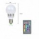 E27 7W E27 RGB LED 16 többszínű varázslámpa izzó   vezeték nélküli távirányító