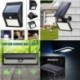 1 Pack-118 LED Vízálló LED Solar Power PIR mozgásérzékelő fali fény szabadtéri kert udvari lámpa