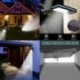 1 Pack-118 LED Vízálló LED Solar Power PIR mozgásérzékelő fali fény szabadtéri kert udvari lámpa