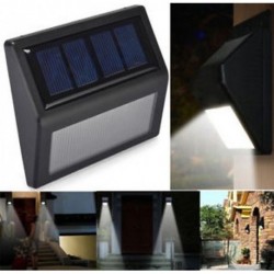 1 Pack-6 LED Vízálló LED Solar Power PIR mozgásérzékelő fali fény szabadtéri kert udvari lámpa