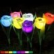 Kék Kültéri napelemes udvari kerti út út Tájképlámpa Tulipán virág LED fény