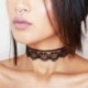 Vintage kézzel készített horgolt csipke szív choker nyaklánc gallér szexi gótikus ékszerek