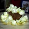 fehér LED rózsa virág tündér húr fények esküvői kert fél karácsonyi dekoráció J