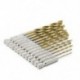 13pc HSS titán bevonatú 1/4 &quot -os hurkos csavaros fúrószerszám 1.5-6.5 mm