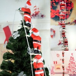 Xmas hegymászás Santa kötél létrán karácsonyfa otthon kert függő dekoráció