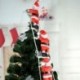 Xmas hegymászás Santa kötél létrán karácsonyfa otthon kert függő dekoráció