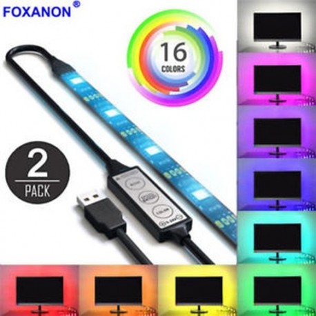 2Pcs USB tápfeszültségű RGB LED 5050-es szalag világítás TV-háttérvilágításhoz