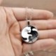 Retro Yin Yang macska kerek medál Choker nyilatkozat ezüst női nyaklánc ékszer