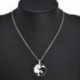 Retro Yin Yang macska kerek medál Choker nyilatkozat ezüst női nyaklánc ékszer