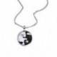 Retro Yin Yang macska kerek medál Choker nyilatkozat ezüst női nyaklánc ékszer