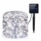 Meleg fehér DIY Solar Powered 10m 100 LED réz drót könnyű húr tündér otthoni kert dekoráció