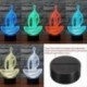 3D USB LED Jóga Meditáció Éjszakai fény 7. táblázat Színek megváltoztatása Asztali lakberendezés