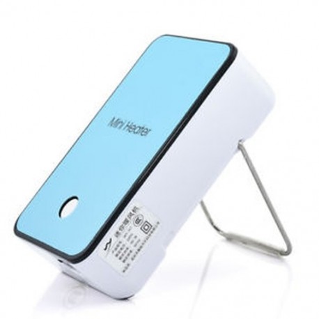 Kék Mini asztali ventilátor hordozható irodai otthoni asztali téli meleg hely elektromos fűtés