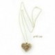 Arany Női Boho Choker Charm szív medál hosszú lánc nyaklánc fél ékszerek