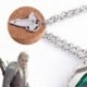 A gyűrűk retro ura zöld levél elf Pin bross medál lánc nyaklánc ajándék