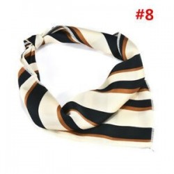 * 8 Elegáns női tér selyem érzi szatén sál vékony retro fej-nyak haj Tie Band